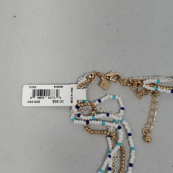 Rebecca Minkoff - Layered Beads Evil Eye Necklace (Turquoise Multi) - Picture 5 of 5